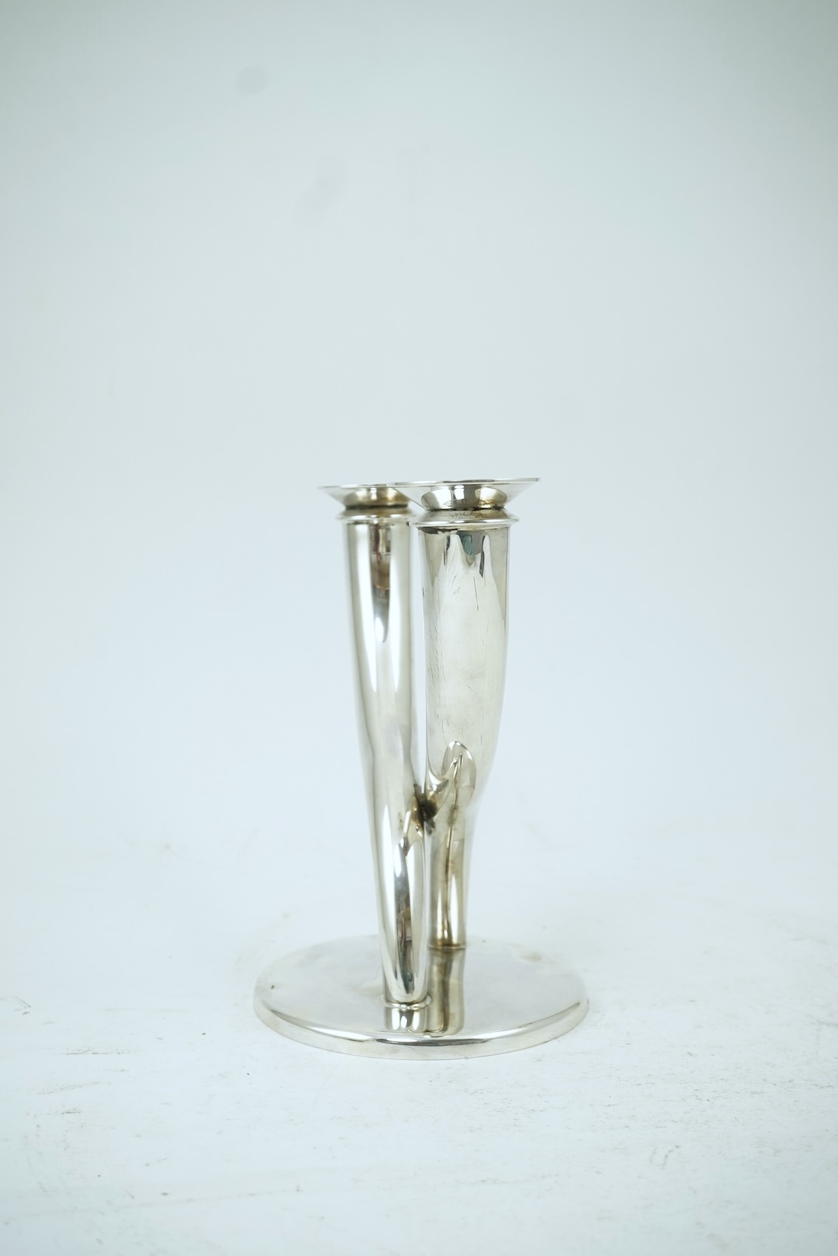 Gio Ponti (Italian, 1891-1979) for Christofle: A silver plated table candlestick